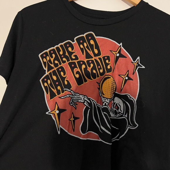 Take to The Grave Don’t Fear the Reaper Cropped Top - Picture 1 of 4